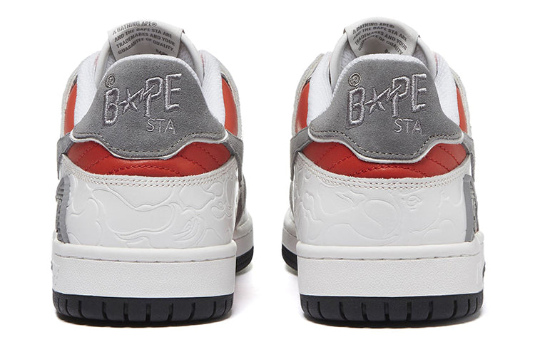 A BATHING APE WMNS Sk8 Sta White Red 1H80-291-017