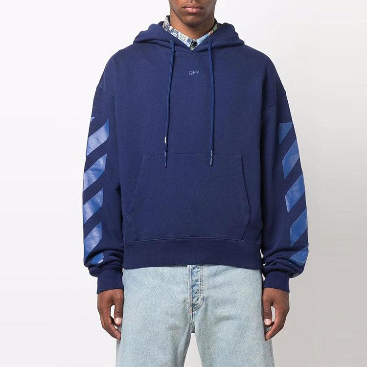 Off-White Arrow Pattern Logo Stripe Version Blue OMBB037F21FLE0074545
