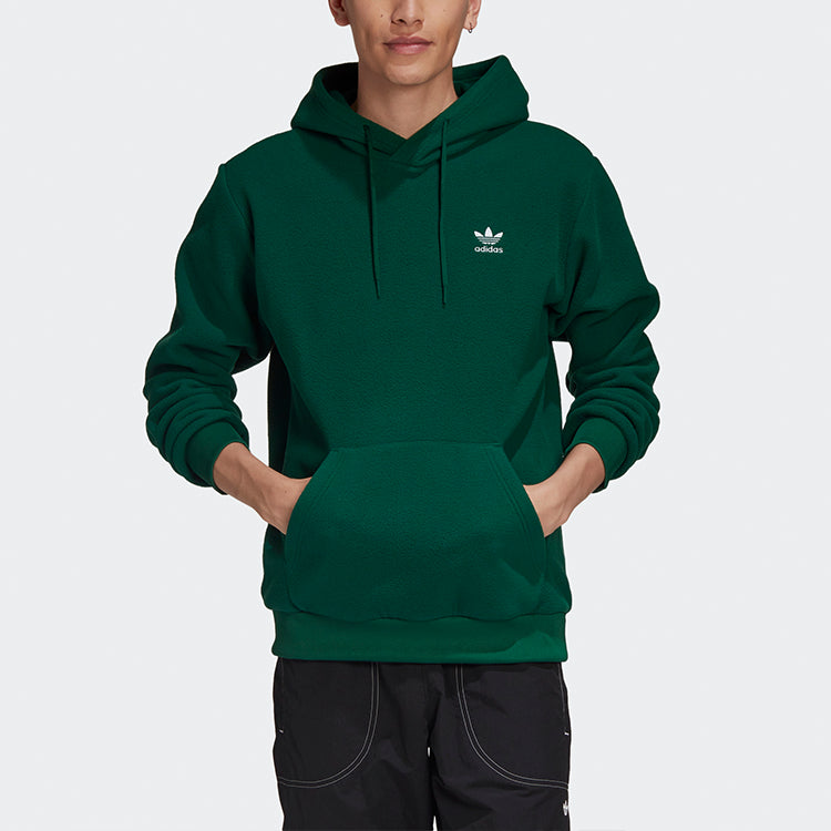adidas originals Plrfleece Hoody Casual Sports Pullover Green GE5213