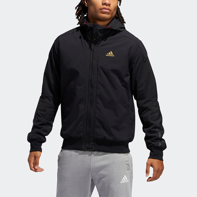 Men's adidas CNY TT Casual Sports Jacket Black FU6225