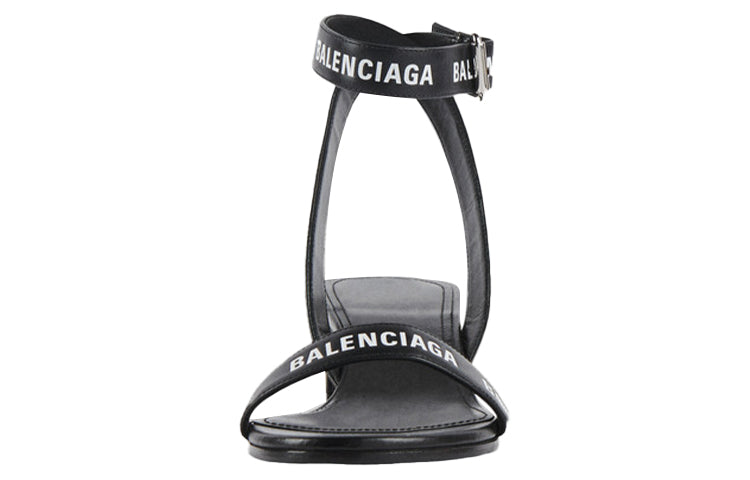 (WMNS) Balenciaga Round Cowhide Sandals Black 612093WBAE11090