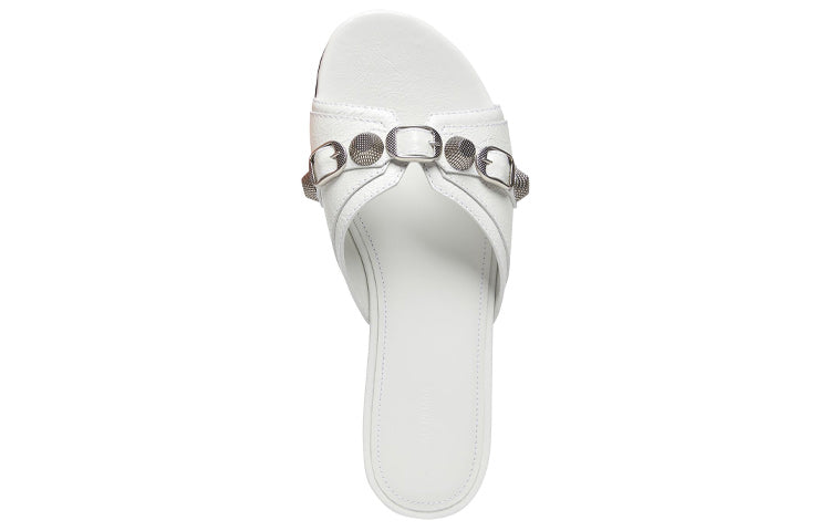 (WMNS) Balenciaga Cagole Sandals 'White Arena Lambskin' 694342WAD4E9081