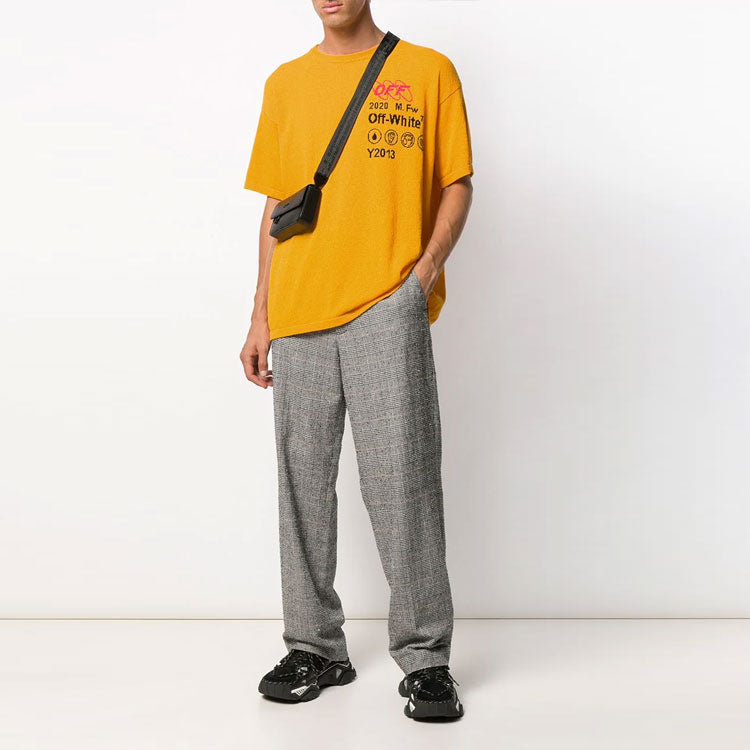 Off-White SS20 Logo Textured Oversized Short-Sleeved OMHA076F193960166010