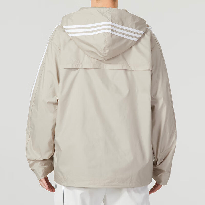 adidas 3-Stripes Windbreaker Jackets 'Beige' IJ8693