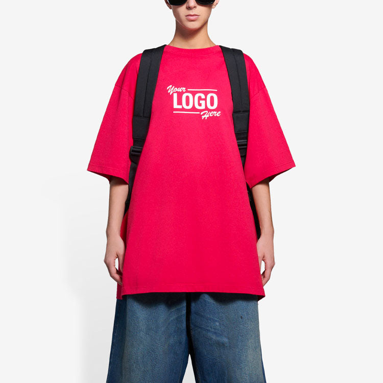 Balenciaga SS21 Alphabet Printing Short Sleeve Unisex Red 651795TKV816295