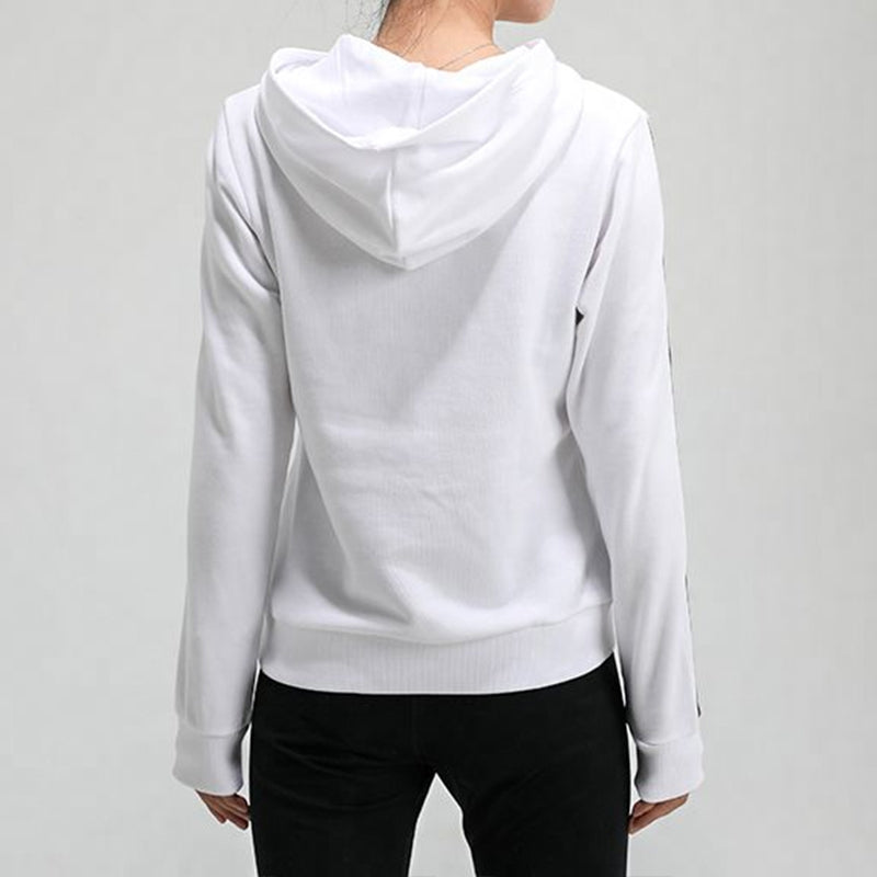 (WMNS) PUMA Amplified Fleece Hoodie 'White Black' 586595-02