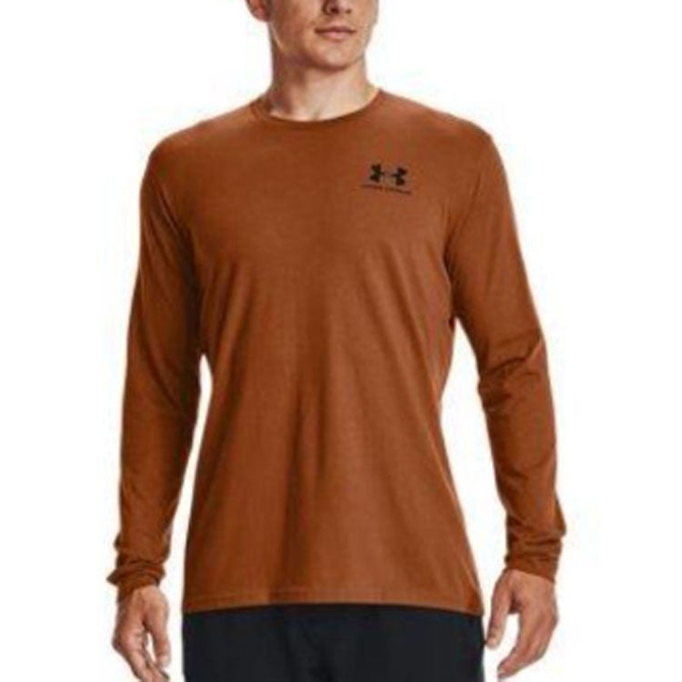 Under Armour Sportstyle Left Chest Long Sleeve T-shirt 'Brown' 1329585-292
