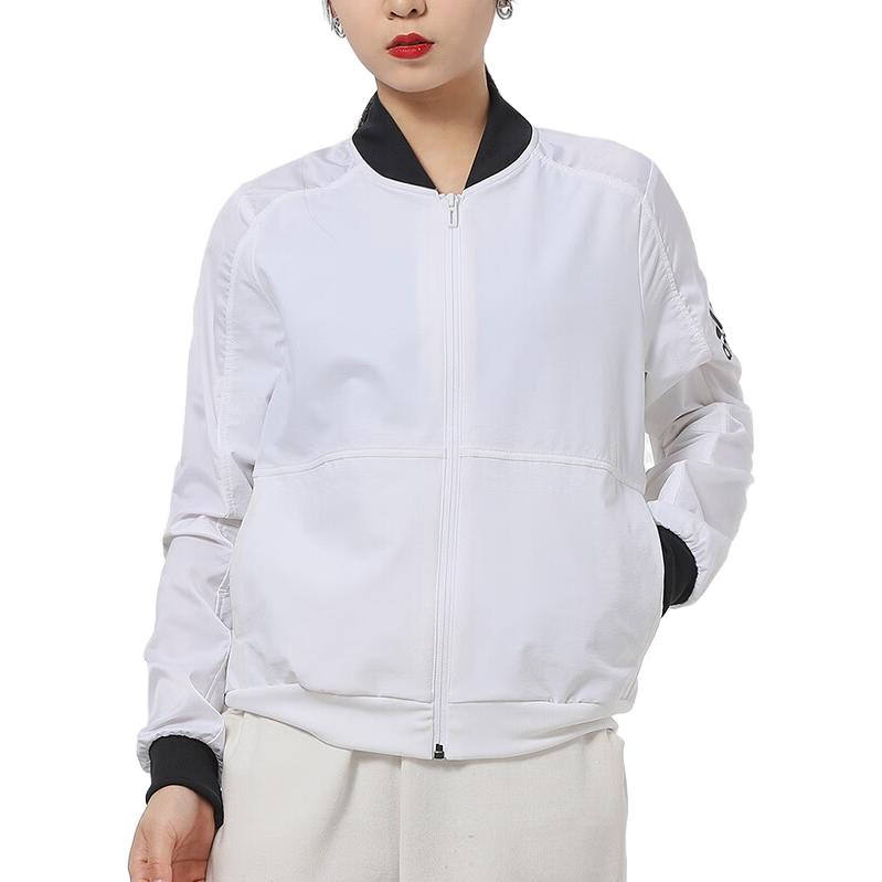 (WMNS) adidas Fleece Bomber Jackets 'White Black' GP0616
