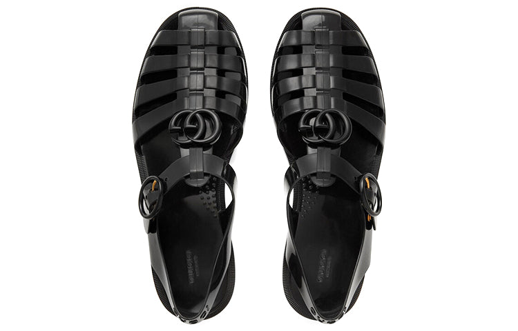 (WMNS) Gucci GG Sandals 'Black' 676971-JFM00-1000