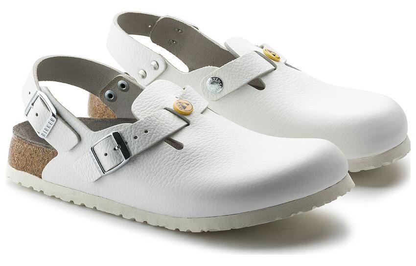 Birkenstock Tokio ESD Natural Leather Sandals 'White' 0061418