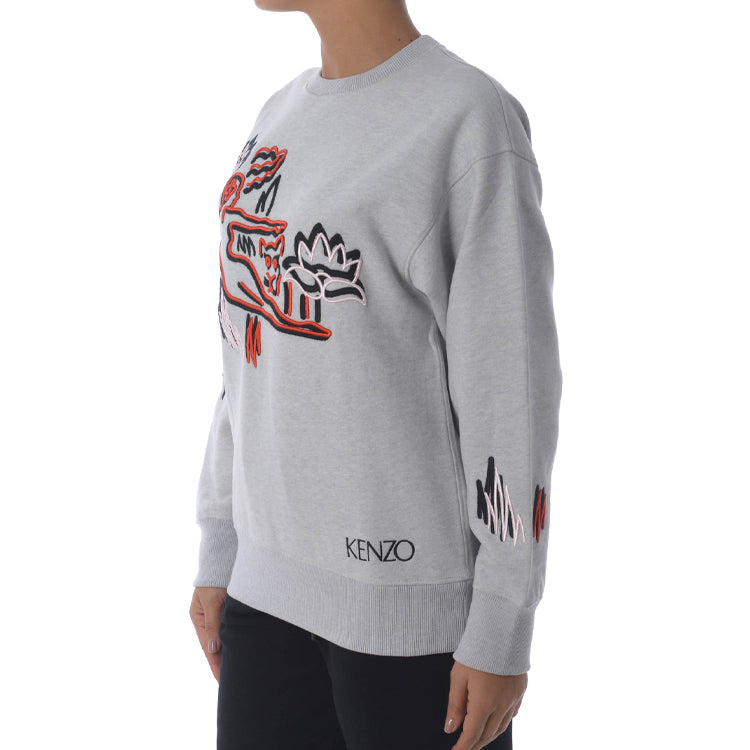 (WMNS) KENZO Embroidered Cotton light grey F86-1SW760-955-93