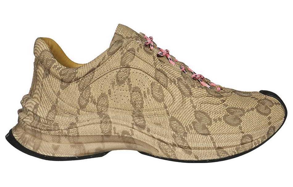 (WMNS) Gucci Run Sneaker 'Beige Ebony Monogram' 725612-AABEB-9742