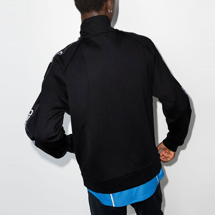 Off-White FW21 Zipper Long Sleeves Sports Jacket Slim Fit Version Black OMVC005I21FAB0011020