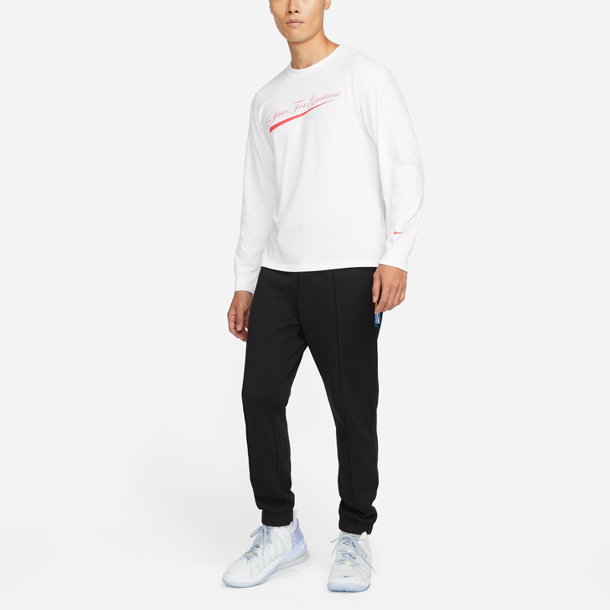 Men's Nike Lebron Loose Fleece Lined Knit Bundle Feet Sports Pants/Trousers/Joggers Black DA6705-010