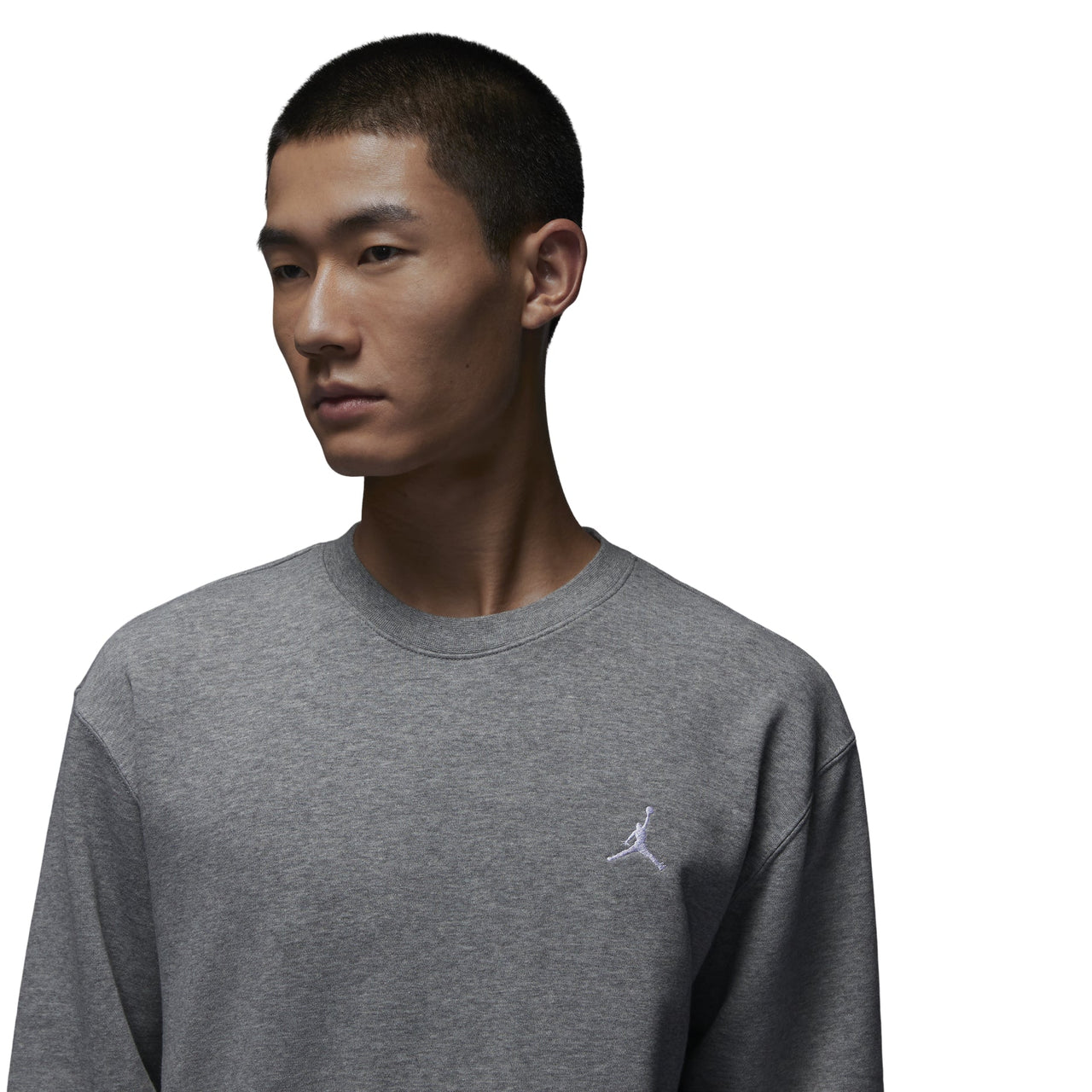 Air Jordan Essentials Loopback Fleece Crew-Neck Sweatshirt 'Grey' FQ1865-091