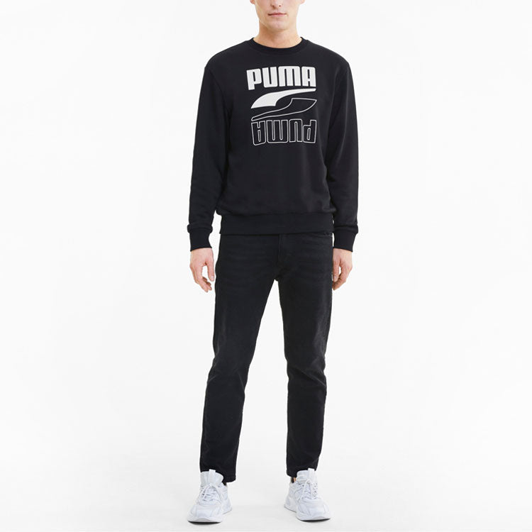 PUMA Rebel Long Sleeve Sweater 'Black White' 585272-01