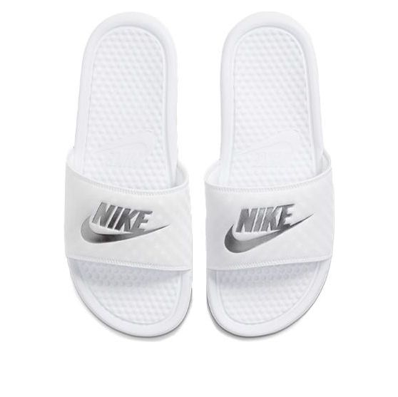 (WMNS) Nike Benassi JDI 'White Silver' 343881-102