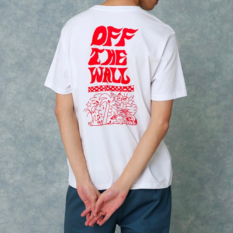 Men's Vans Art Collection Ohamking Printing Short Sleeve White VN0A4RAQWHT1