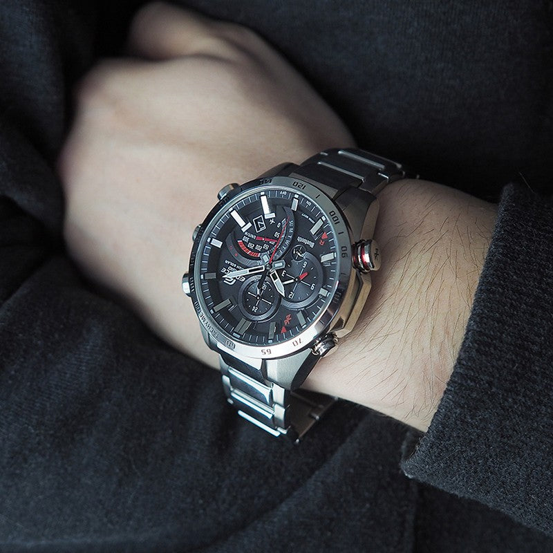 CASIO EDIFICE Serieses Men's Black Dial Mens Black Analog EFR-561DB-1AV