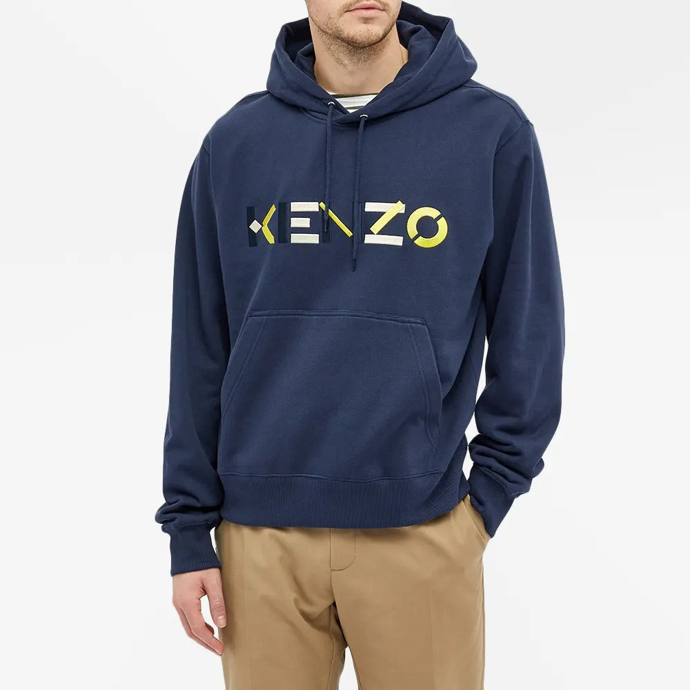 Men's KENZO FW20 Embroidered logo Fleece Lined Blue FA65SW3044MO-76