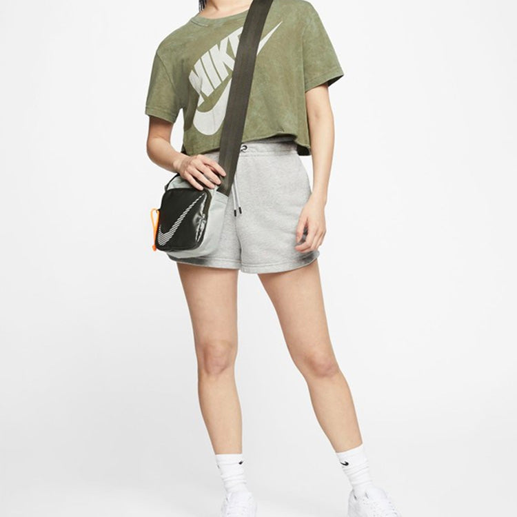(WMNS) Nike Sportswear Wash Futurura Logo Printing Short Sleeve Olive Green CT8930-222
