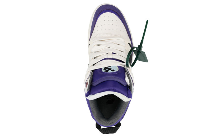 Off-White Sponge Mid-Top Sneakers 'Purple White Black' OMIA234S23LEA0013710