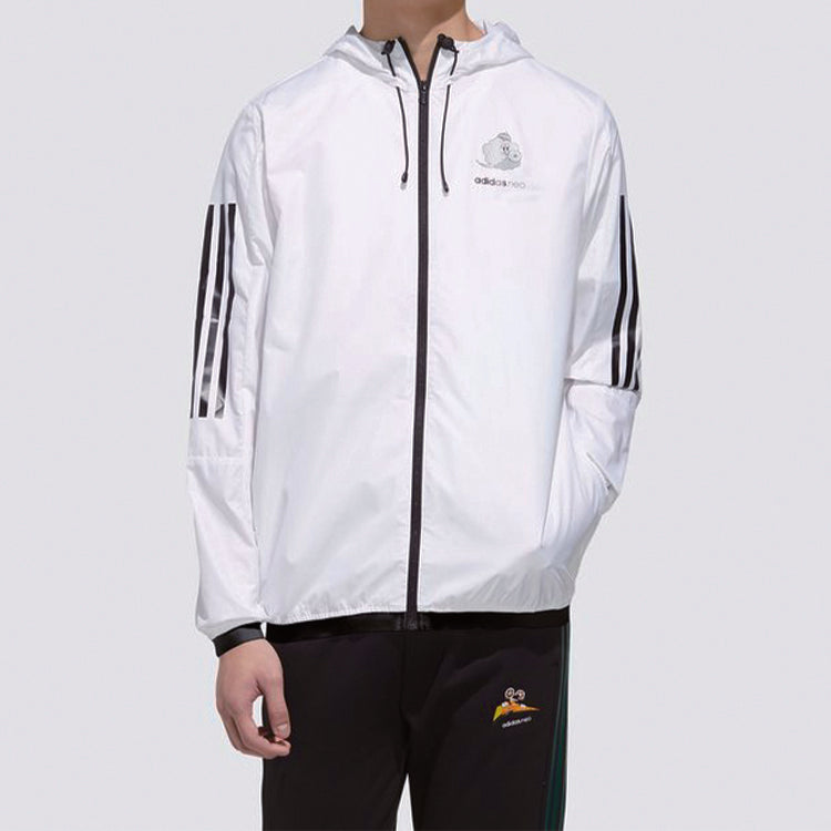 adidas neo M BRND PRD WB hooded Long Sleeves Sports Jacket White GK5869