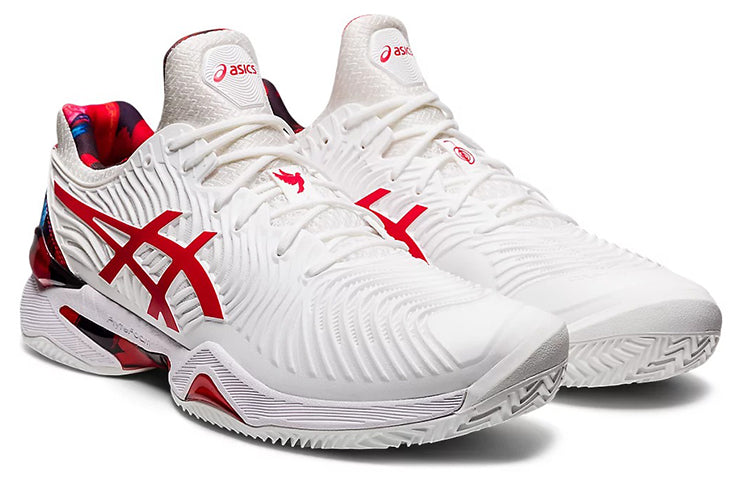 ASICS Court FF Novak Clay L.E. 'White Red' 1041A210-110