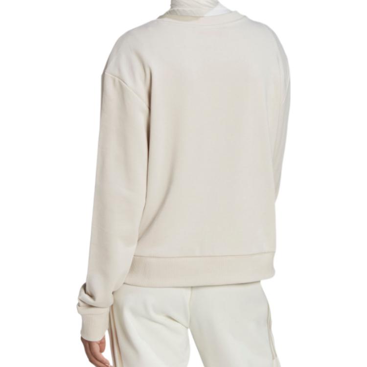 (WMNS) adidas Essentials Logo Loose Sweatshirt 'Beige' HL2071