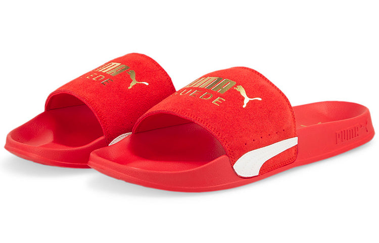 PUMA Leadcat 2.0 Suede Classic Sandals 'Red White Gold' 384872-05