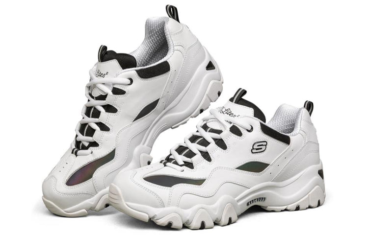 Skechers D'lites 2.0 Running Shoes White/Black 666157-WHT