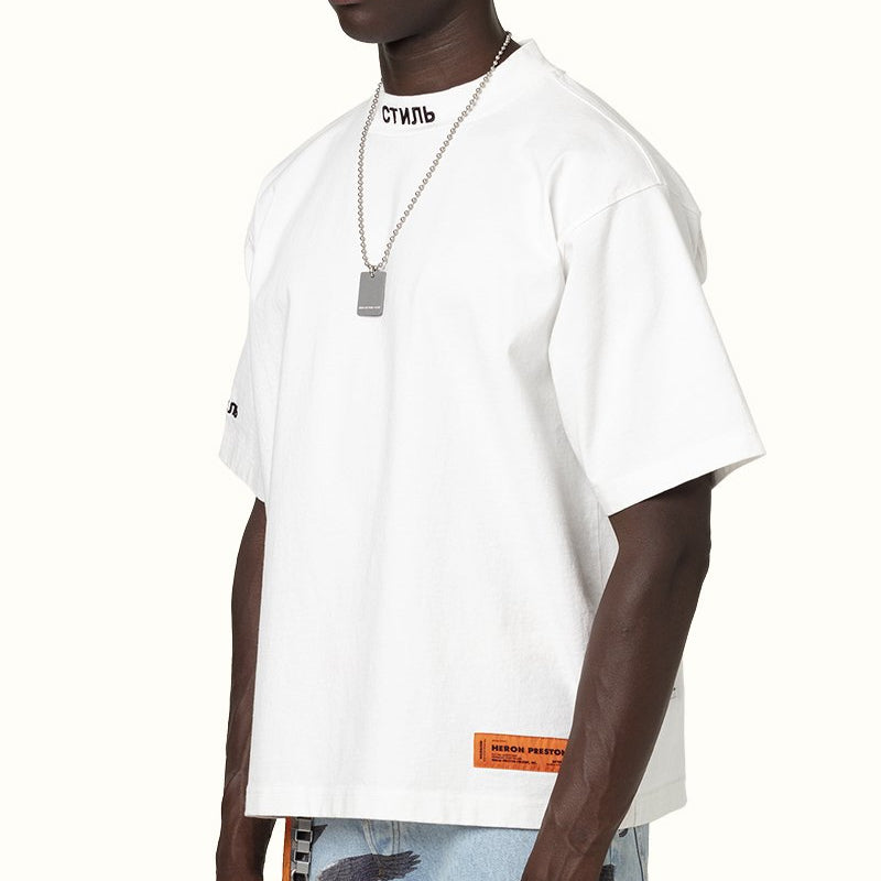 Men's HERON PRESTON Embroidered Logo White HMAA021F20JER0010110