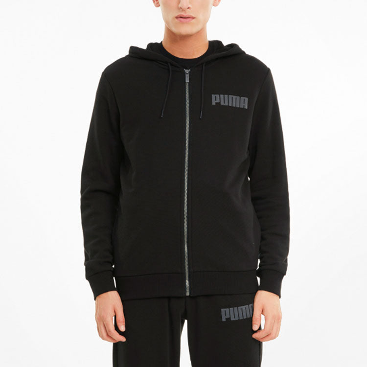 PUMA Modern Basics Full-Zip Jacket 'Black Grey' 588802-01