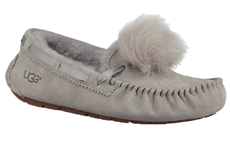 (WMNS) UGG Dakota Pom Pom Slip on Grey 1019015-SEL