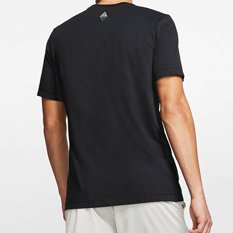 Nike Giannis Dri-Fit Freak Large Logo Round Neck T-Shirt 'Black' BV8265-010