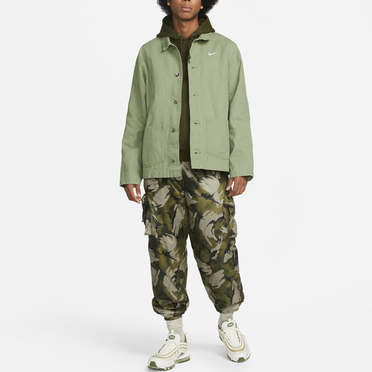 Nike Life Unlined Chore Coat Heavyweight Cotton Jacket 'Green' DQ5185-386