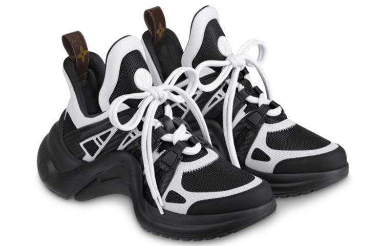 (WMNS) LOUIS VUITTON LV Archlight Calfskin Sports Shoes Black/White 1A5C8L