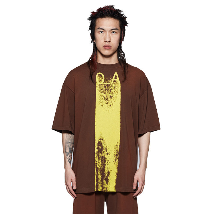 A-COLD-WALL* Plaster Graphic-print Cotton T-shirt 'Brown' ACWMTS093-DABR