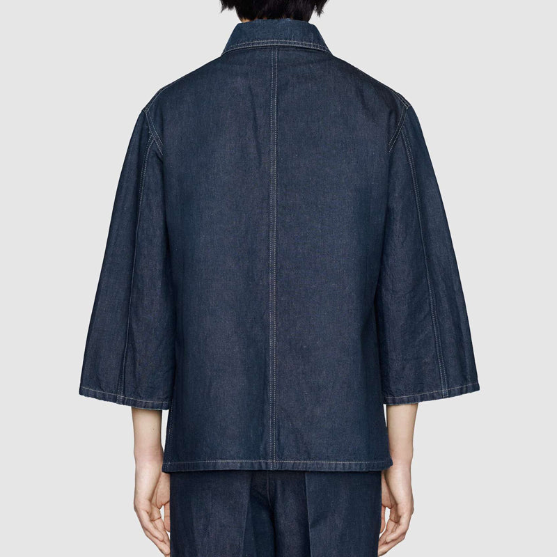 Gucci Stone Mill Washed Denim Jacket For Men Navy 623937-XDA8V-4759