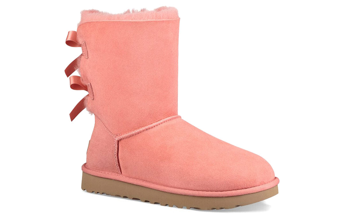 (WMNS) UGG Bailey Bow II Fleece Lined Pink Red 1016225-LNT