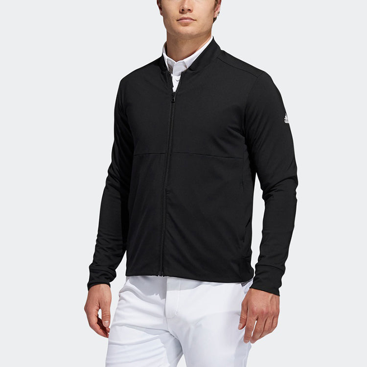 adidas Wind P Heat Jk Golf Athleisure Casual Sports Baseball Collar Jacket Black FS6974