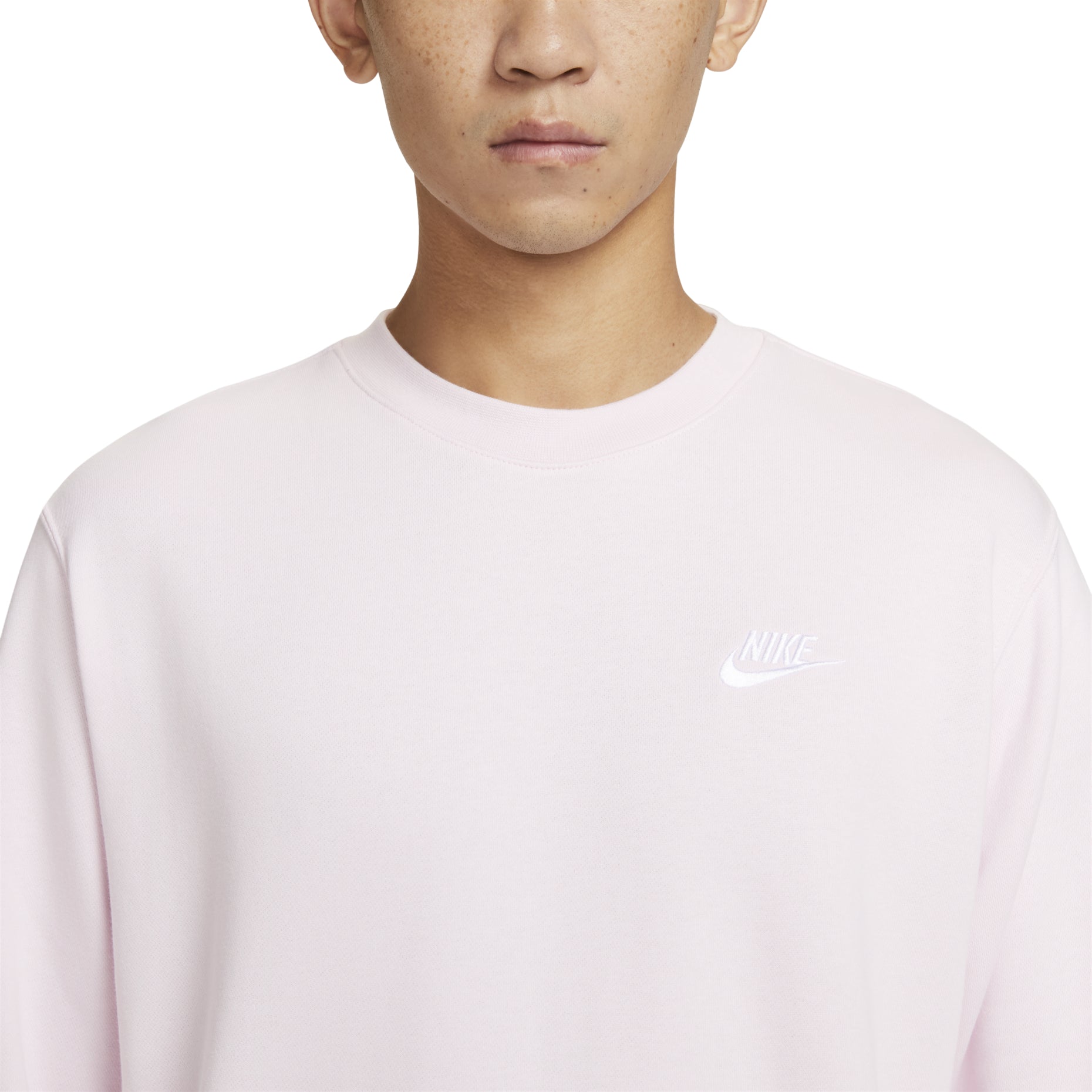 Nike Sportswear Club French Terry Crew Sweatshirt Asia Sizing 'Pink Foam' BV2667-663