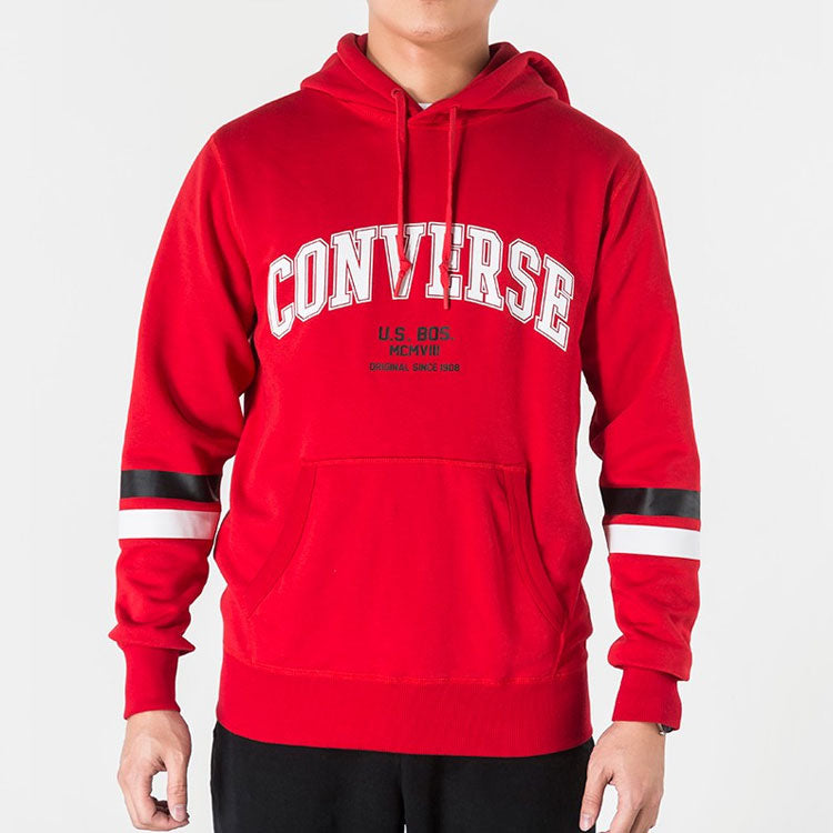 Converse Collegiate Text Pullover Hoodie Asia Sizing 'Red' 10017352-A04