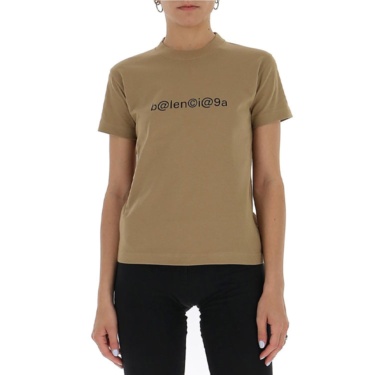 Balenciaga Symbolic Chest Creative Logo Printing Retro Slim Fit Short Sleeve 612964TIV509605
