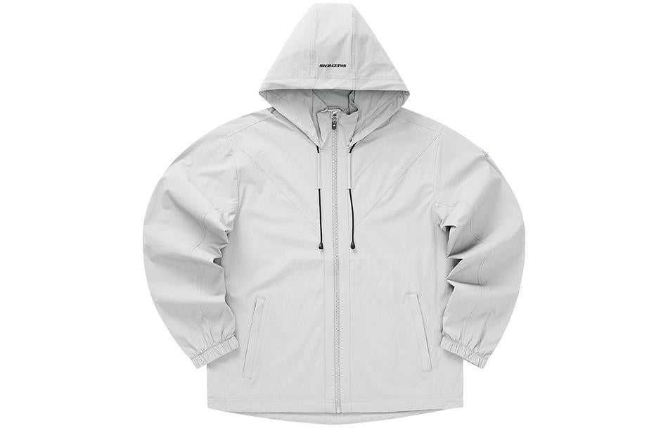 Skechers Casual Hoodied Jacket 'Black White Olive Green' L322M030