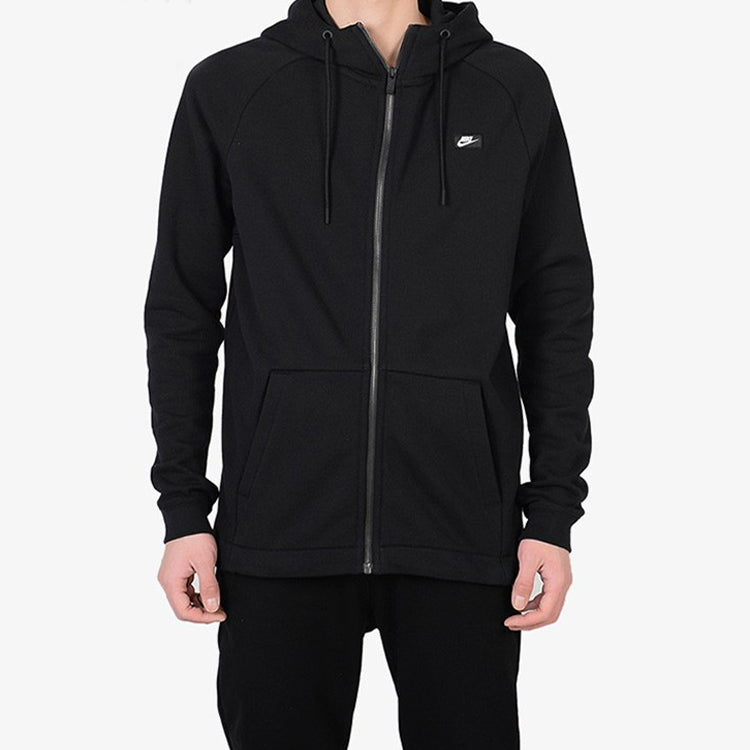 Nike Athleisure Casual Sports Cozy Wear-resistant Hooded Jacket Black AR1725-010