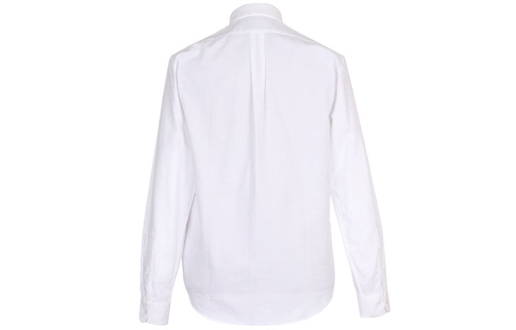 Men's KENZO Embroidered Pattern Long Sleeves Shirt White F955CH4021LD-01