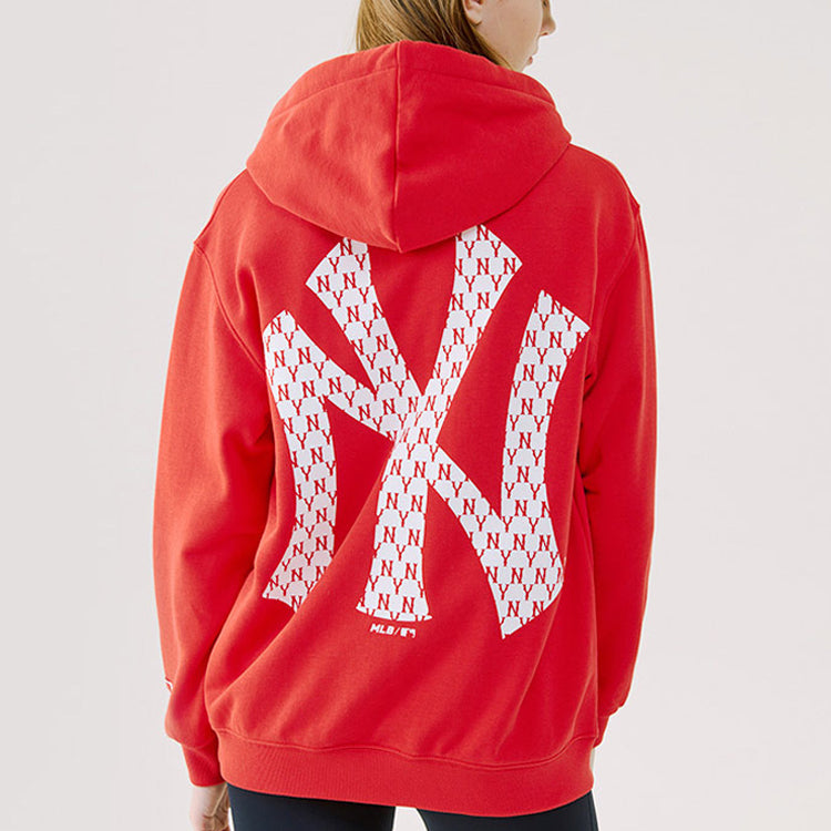 MLB New York Yankees Retro Series hooded Loose Printing Long Sleeves Unisex Red 31HDM1011-50R