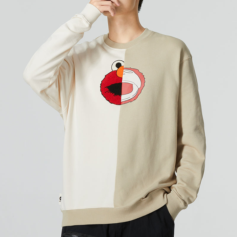 Men's adidas U JF SS Sweat Sports Colorblock Casual Round Neck Creamy White HM9944