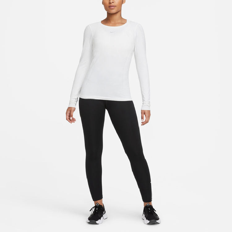 (WMNS) Nike Dri-FIT Swoosh Long Sleeves T-shirt 'Black' DD0594-100